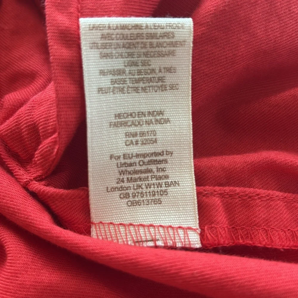Free People Vibrant Red Cotton Dress in excellent condition